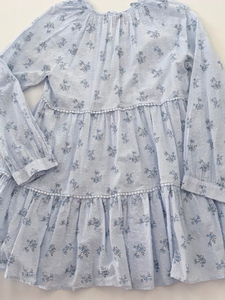The Shirt By Rochelle Behrens Dress The Candice Dress Floral Blue Size Medium — image 8 of 8
